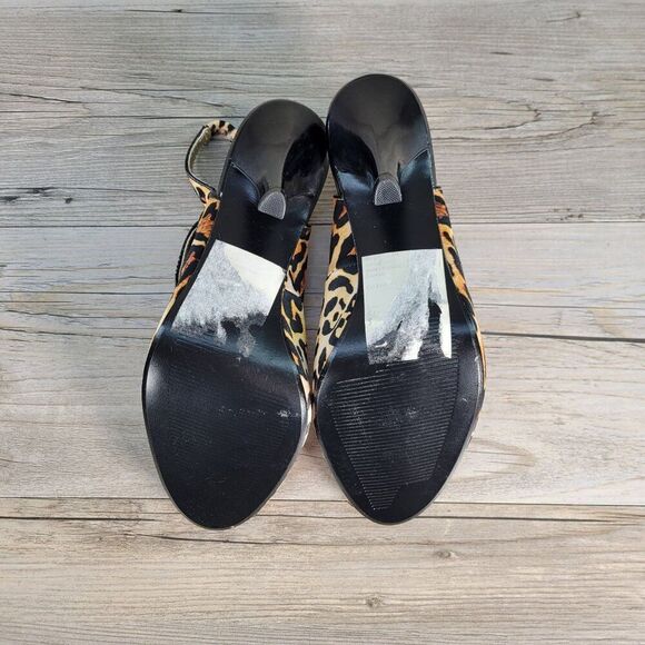 Style & Co. Nixie Leopard Slingback Open Toe Shoes Sz 6.5M - Picture 6 of 8